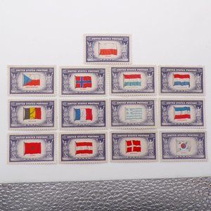 1943-44 United States Overrun Countries Issue Stamp Set